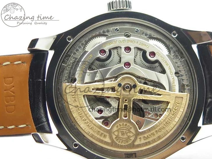 MIROTIME 0216 Portugieser Perpetual Calendar IW503301 V9F 1:1 Best Edition Silver Dial on Black Leather Strap A EyeCatching 7116